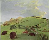 Buffalo Chase, Mouth of the Yellowstone by George Catlin